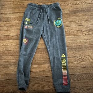 Brooklyn Gray Graphic Sweatpants M